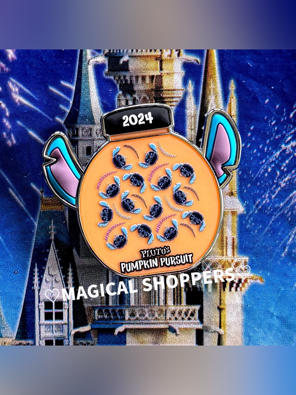 Disney Parks Halloween Pluto’s Pumpkin Pursuit LR Pin Stitch